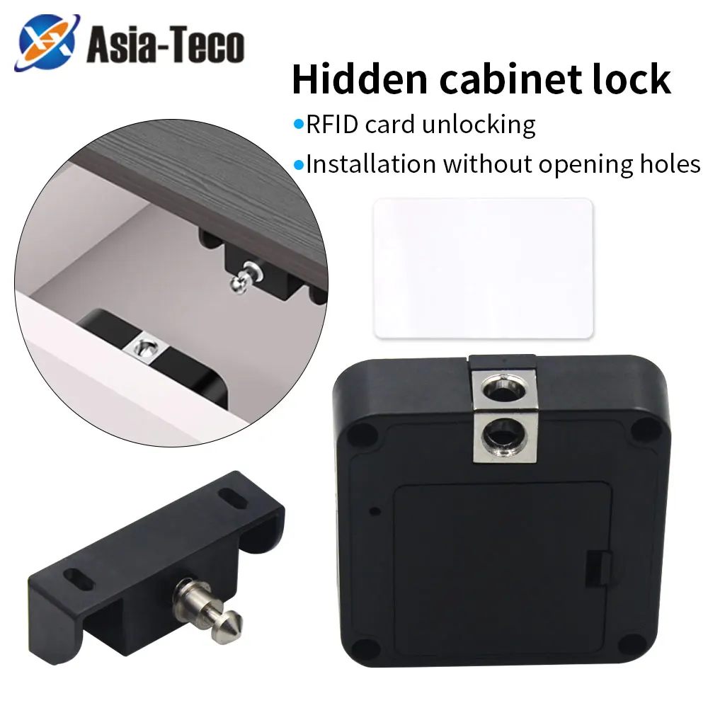 Smart Drawer Lock Invisible Electronic RFID 13.56MHz IC Cabinet Lock Unlock Intelligent Keyless Sensor Lock Easy To Install