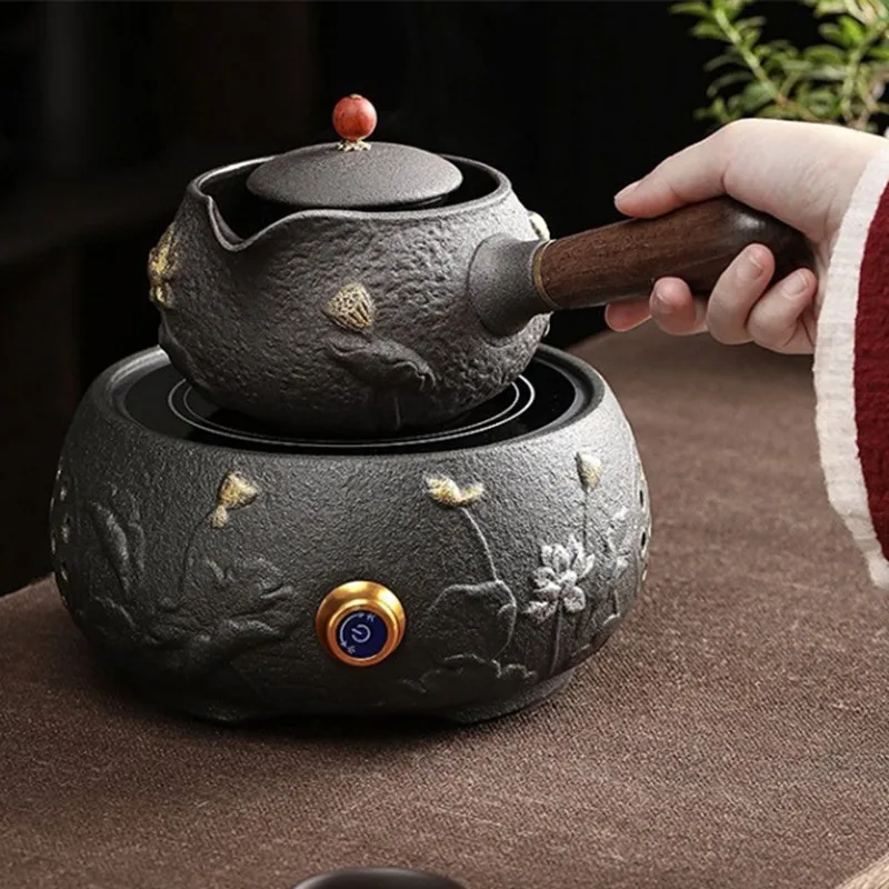 220V Electric Ceramic Stove 700ML Ceramic Kettle Pot Tea Cooker Health Preserving Pot Tea Wine Cooking Machine Teapot