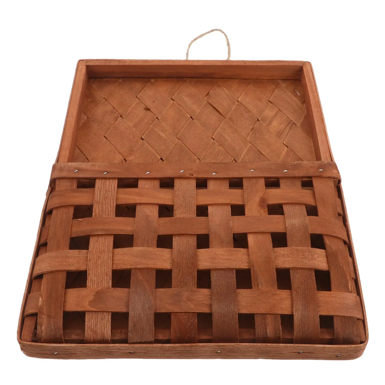 

Wall Mounted Hanging Basket H held Flower Storage Small Baskets Woven Decorative Vintage Kitchen Cute Storage Creative