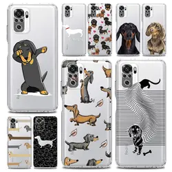 Dachshund Sausage Dog Phone Case For Xiaomi Redmi Note 13 12 5G 9S 9 8 10 11 Pro 4G 9T 13C 12C 10C 9C 9A 7 Clear Cover