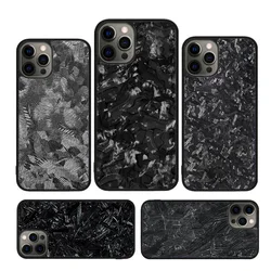 Forged Carbon Phone Case For iPhone 15 16 14 X XR XS 11 12 mini 13 Pro MAX Plus cover shell coque