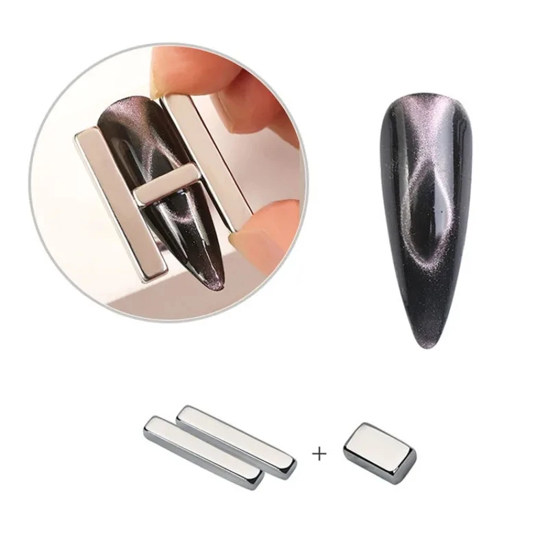 Strong Magnetic Rod for Cat Eye Gel Polish Nail Magnet Double-Head Pen 3D Magnetic Cat Eye Gel Line Strip Effect Manicure Tool