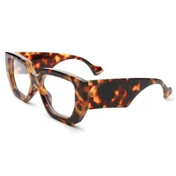 Thick Frame Blue Light Glasses for Women Men Fashion Oversized Square Computer Gaming Eyeglasses with Clear Lens