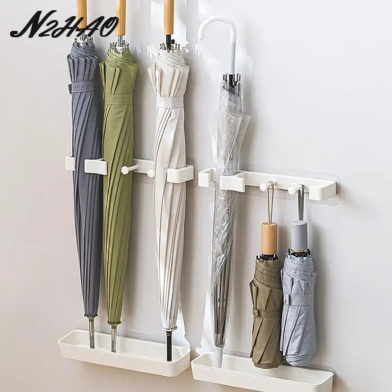 1pc Adjustable Height Umbrella Stand Wall-mounted Umbrella Leaching Shelf Anti-slip Umbrella Holder Store Umbrellas Practical