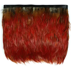 Pheasant Feathers!10Yards/Lot Height 5-6cm Golden Pheasant Red Trim ,Golden Feather Fringe,Feather Trim,Feather Lace