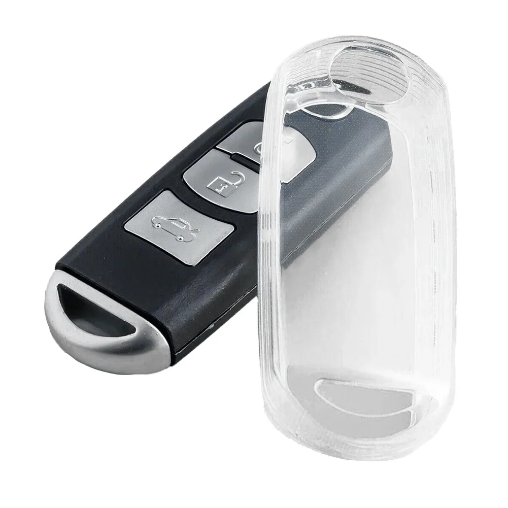 

Transparent Clear For Mazda Key Fob Cover Case Holder Durable TPU Material Perfect Fit And Anti Scratch Protection