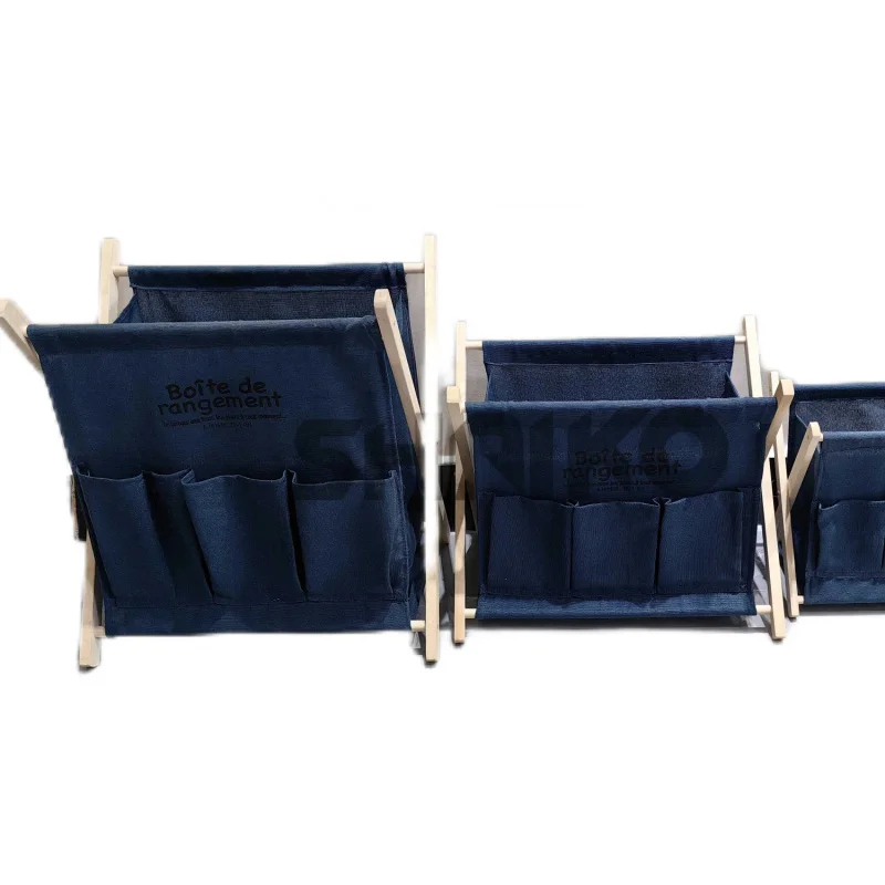 

custom.Foldable Magazine Rack Home Use, Newspaper Rack, Wooden Magazine Rack with 3 Pockets on One Side