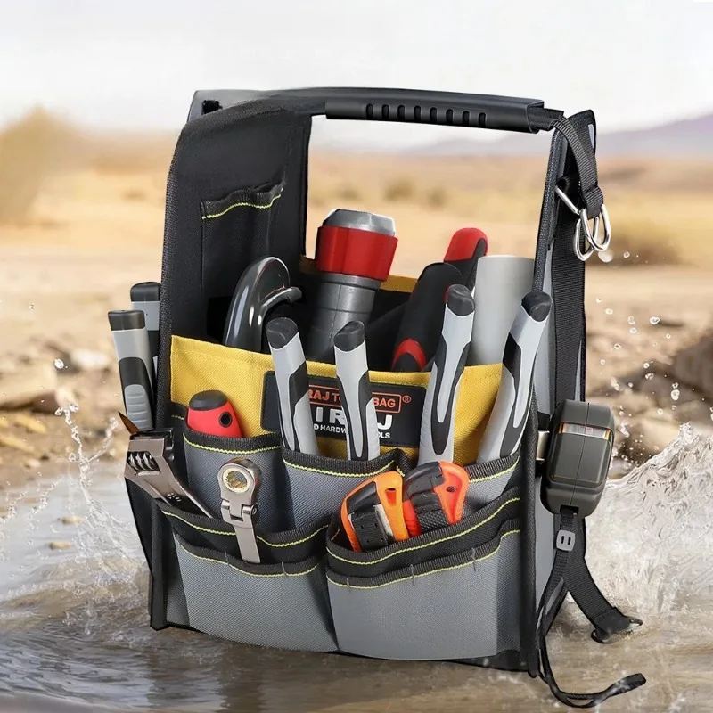

Durable Portable Electrician Tool Bag Hand Carry Hardware Storage Organizer for Home Use