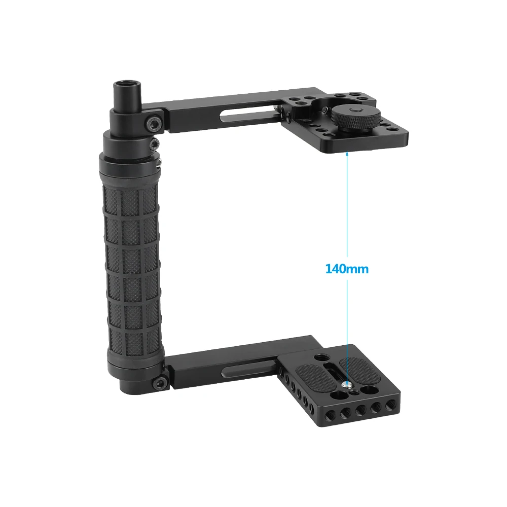 SZRIG Camera Cage Kit Rubber Handle With Shoe Mount Adjustable Side Handle Height For Canon Nikon Cameras