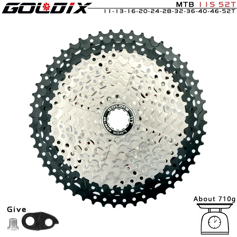 GOLDIX MTB Cassette K7 8/9/10/11/12 Speed 36/40/42/46/50/52T 8V 9V 10V 11V 12V Bicycle Freewheel Bicycle Sprocket for Shimano HG