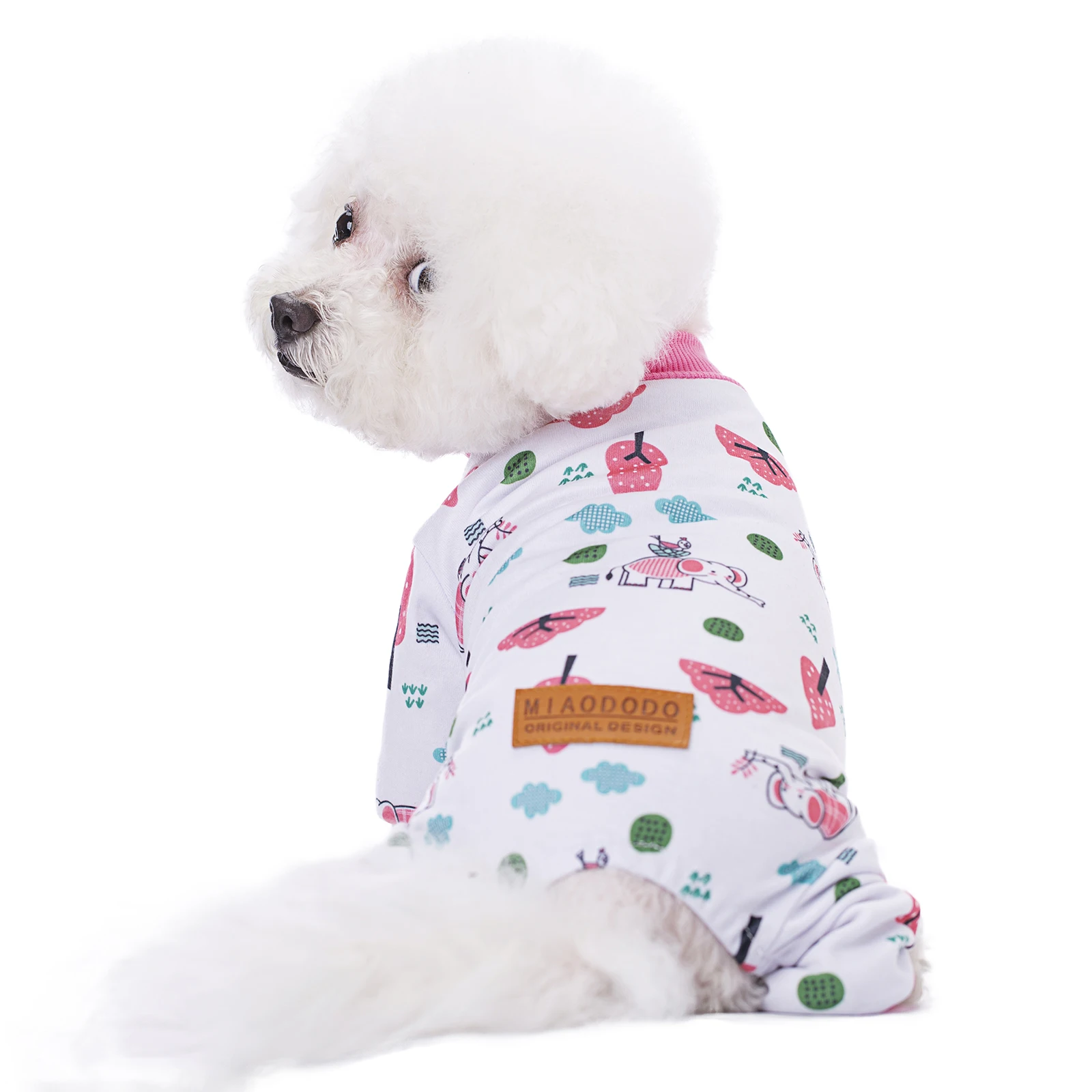 2pcs Puppy Small Dogs Clothes Cute Dog Pajamas Pet Jumpsuit Soft  Rompers  Onesies Puppy Bodysuits For Pet Chihuahua Yorkshire D