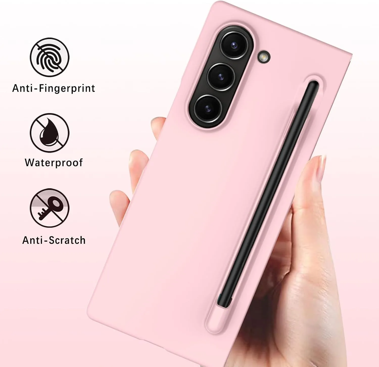 Luxury Skin Feeling PC Hard Case for Samsung Galaxy Z Fold 8 Ultra 7 6 5 4 3 with S Pen Slot and Pen Ultra-thin Shockproof Cover view 4