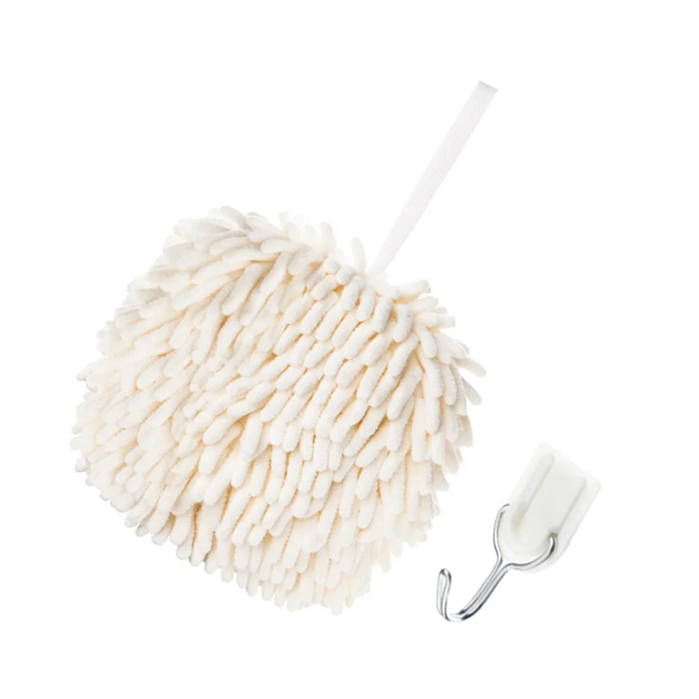 

1Pcs Chenille Water Absorbent Hanging Hand Towel Quick Dry Cleaning Cloth Absorbent Towel Kitchen Cleaning Supply