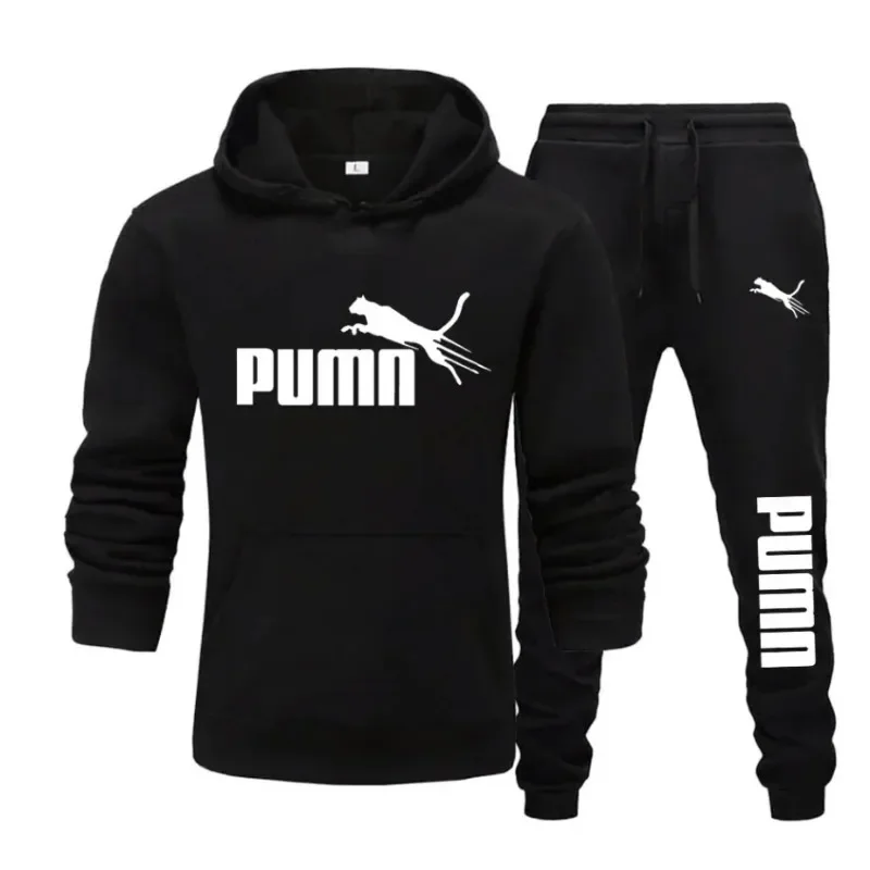 

2025 New Autumn and Winter Men's Pullover Hoodie and Pants Two-Piece Set Fashionable Trendy Fitness Casual Sportswear