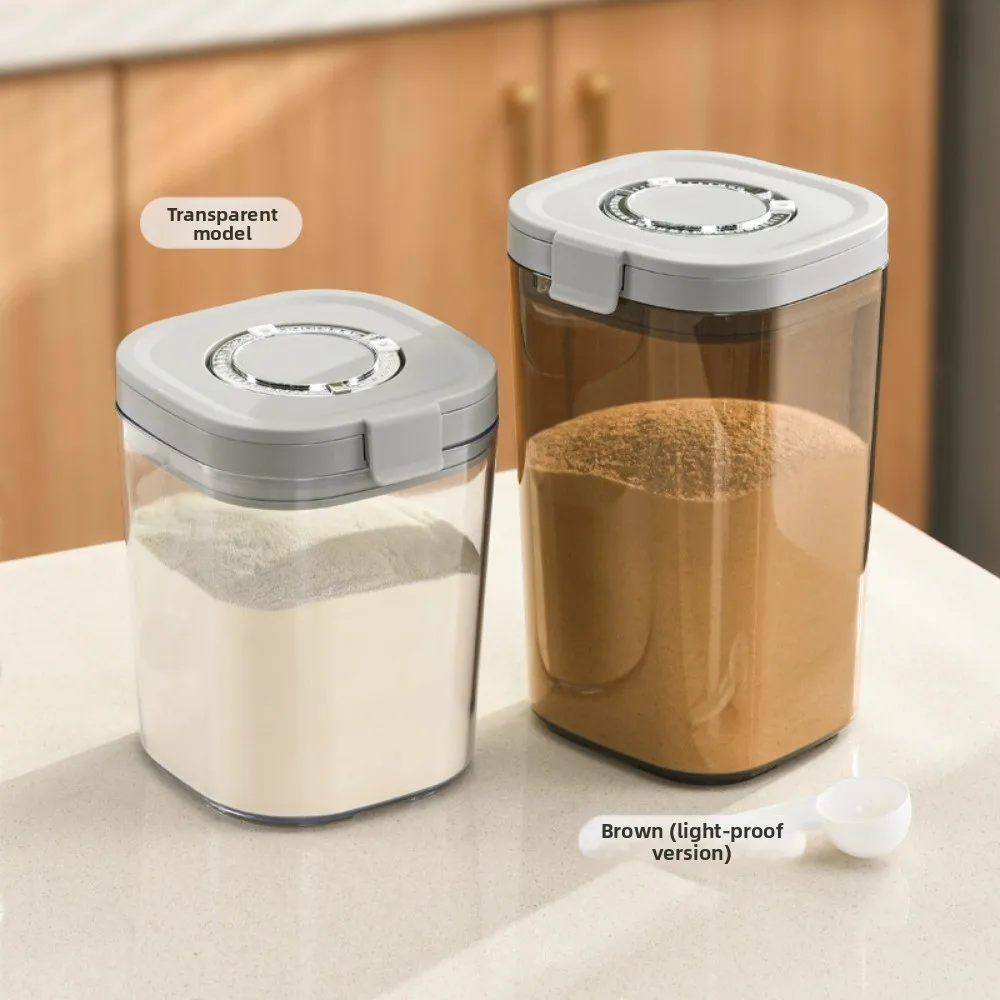 

Coffee Bean Can Milk Powder Jar Box with Scraper Spoon 800ml/1300ml/1800ml Food Sealed Box Reusable Food Grade