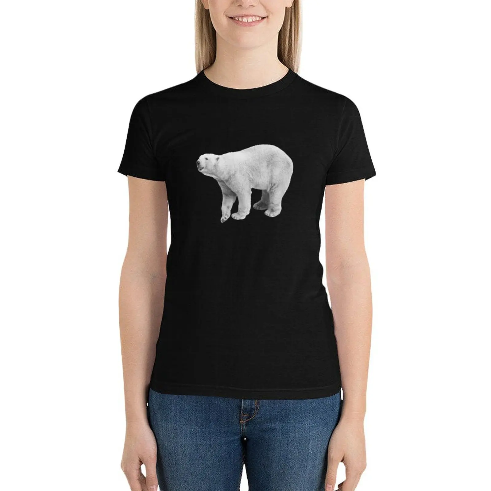 

Polar Bear - Giant Polar Bear - Cute Polar Bear T-Shirt tops vintage clothes t-shirts for Women graphic tees funny