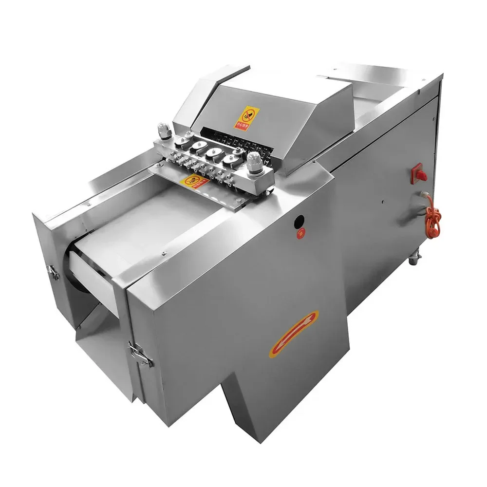 Commercial Stainless Steel Whole Chicken Frozen Fish Beef Chopper Cutter/ Meat Dicer Cube Cutting Machine/