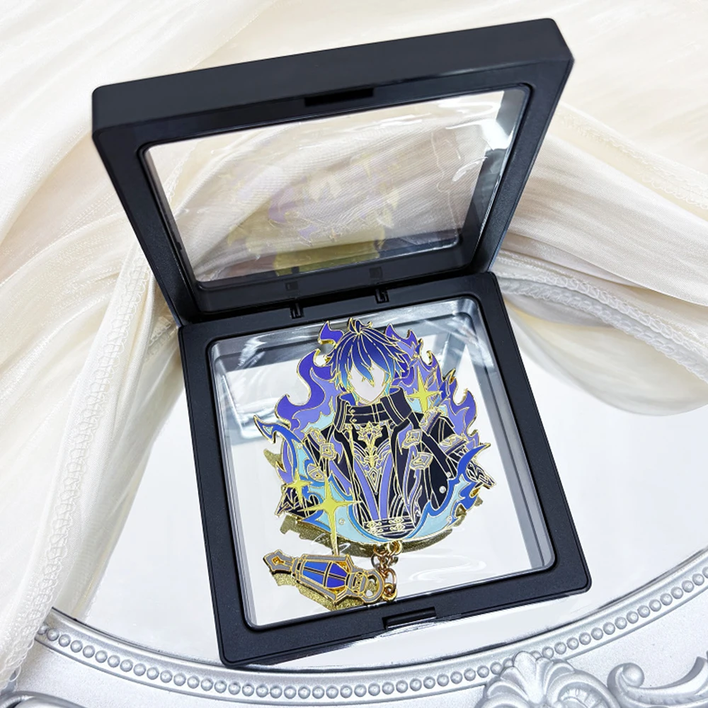 Game Genshin Impact Flins Cosplay Badge Metal Brooches Cartoon Figure Lapel Pins Backpack Decoration Party Props