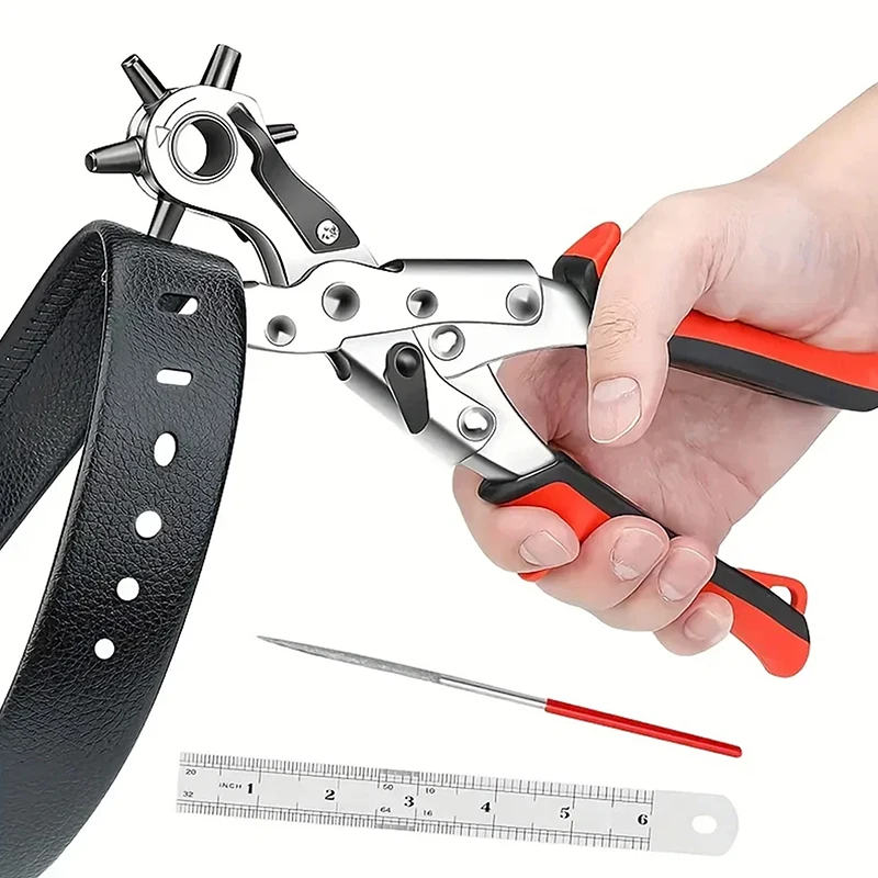 Multi-function Punch Pliers Round Hole Oval Hole DIY Tool Watchband Strap Household Leathercraft Leather Belt Hole Punch Plier