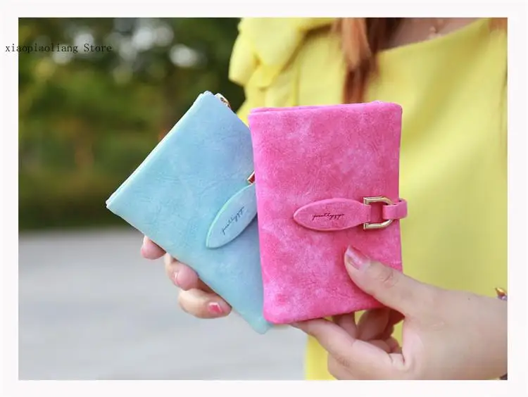 Women's Wallet with A Niche Design Short and Leisure Versatile Retro Frosted Leaf Mini Small Coin Purse