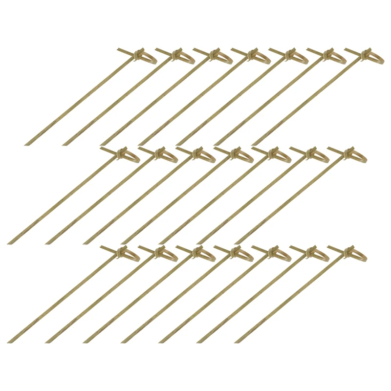 Bamboo Knot Picks Skewers, Cocktail Picks, Drinks Skewer Toothpicks For Party Appetizers, Sandwiches