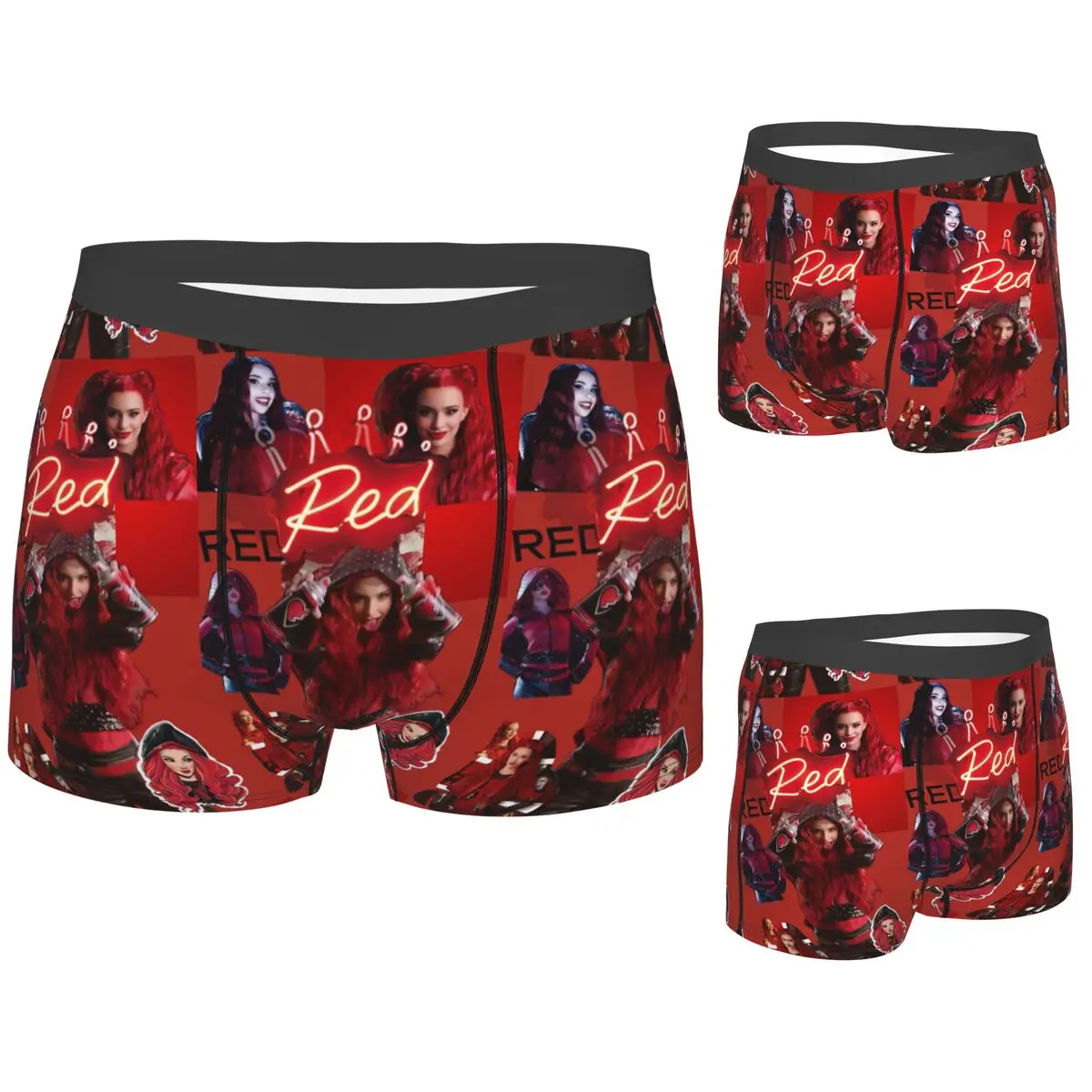 

Boxer Underpants Shorts Descendants 4 The Rise Of Red Accessories Panties Male Ventilate Underwear for Homme Man Boyfriend Gift