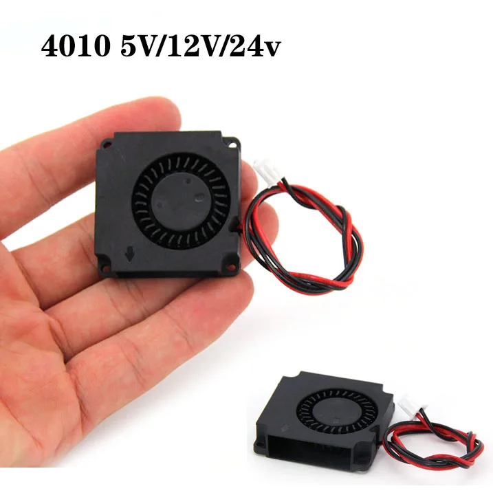 DC 5v 12V 24V Cooling Fan 4010 turbo Blower Brushless 3D Printer Parts 2Pin For Extruder CPU DC Cooler Part