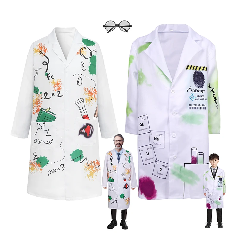 عالم مجنون تأثيري هالوين العلوم الوحش المهنية اللعب زي هالوين أداء الكبار #1