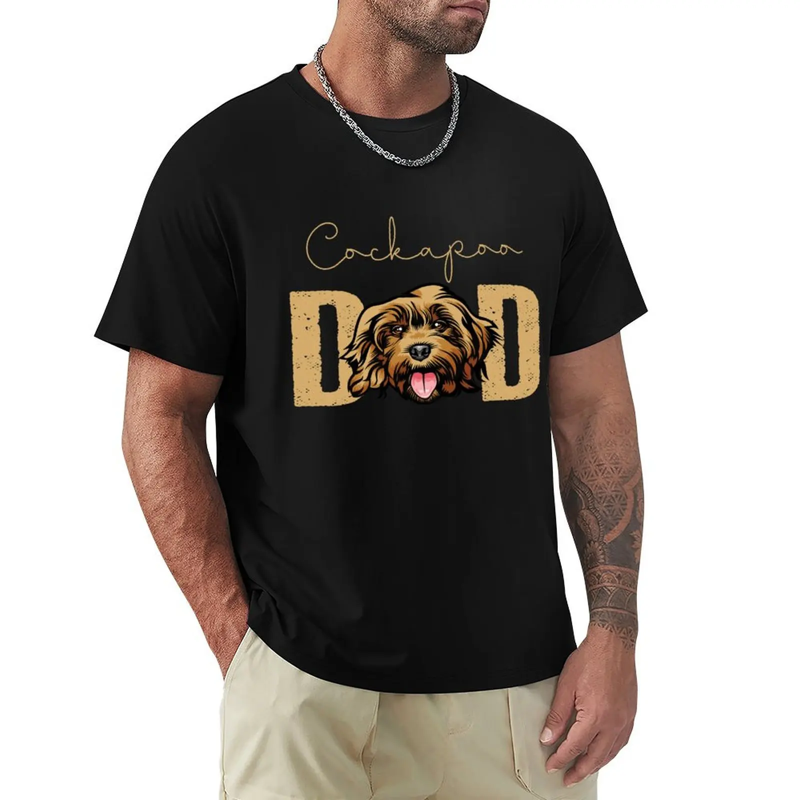 Cockapoo Dad, Dog Dad Shirt, Gift idea for Cockapoo owner, Slim Fit T-Shirt Big Size Simple T-Shirt