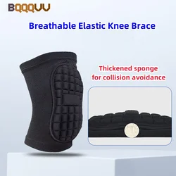 Breathable elastic knee brace, anti-slip Knee pad, sponge protector for volleyball, dance, running, football, 1pair