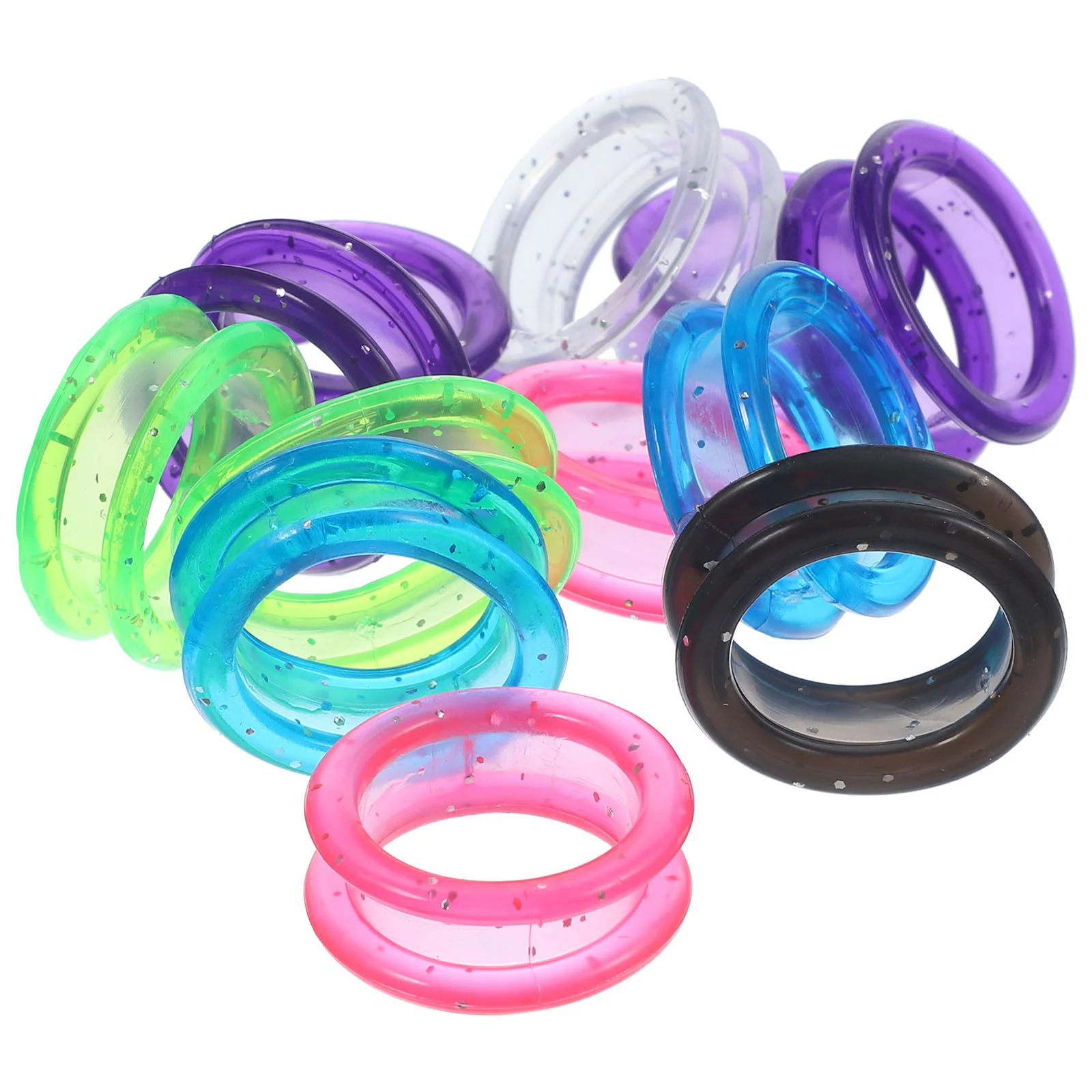 12 PCS M Scissors Silicone Ring Nail Accessories Scossors Size: Outer Diameter: 25mm Grooming Clippers Colored Rings