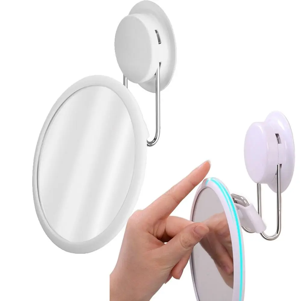 

360 Degree Rotation Suction Cup Makeup Mirror Adjustable Removable Hanging Round Mirror Easy To Install Clear Image