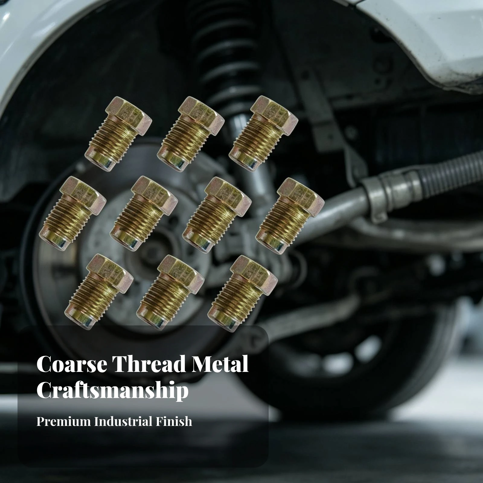 10 Pieces Brake Pipe Screw Fitting Leak-Proof Inverted Flare Nut Brake Line Nut Hex Head Threaded Connector Tough for Mechanics
