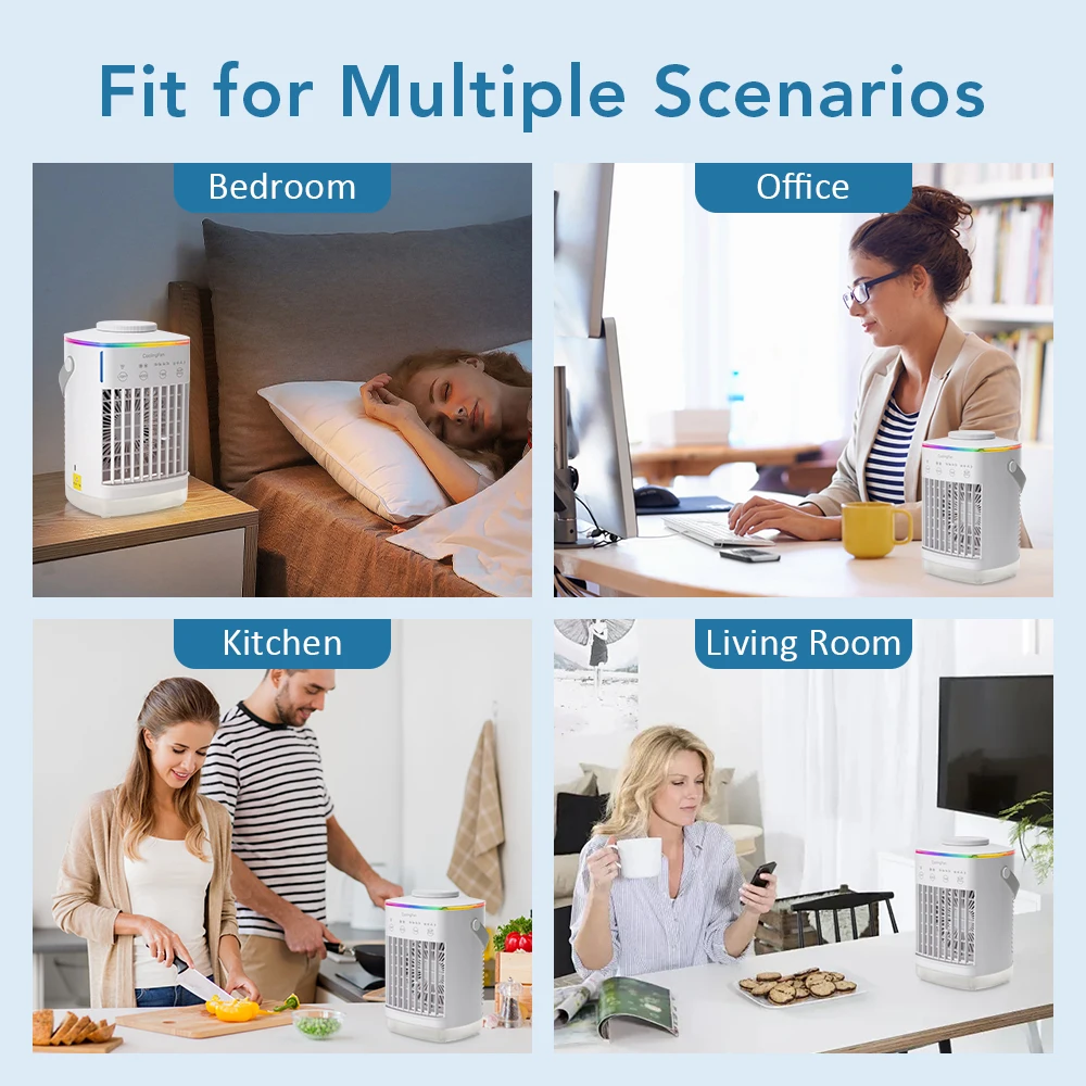 المحمولة الباردة مكيف الهواء التبخر مبرد الهواء مروحة طاولة Usb صغير سطح المكتب تكييف الهواء مروحة المرطب لغرفة المنزل