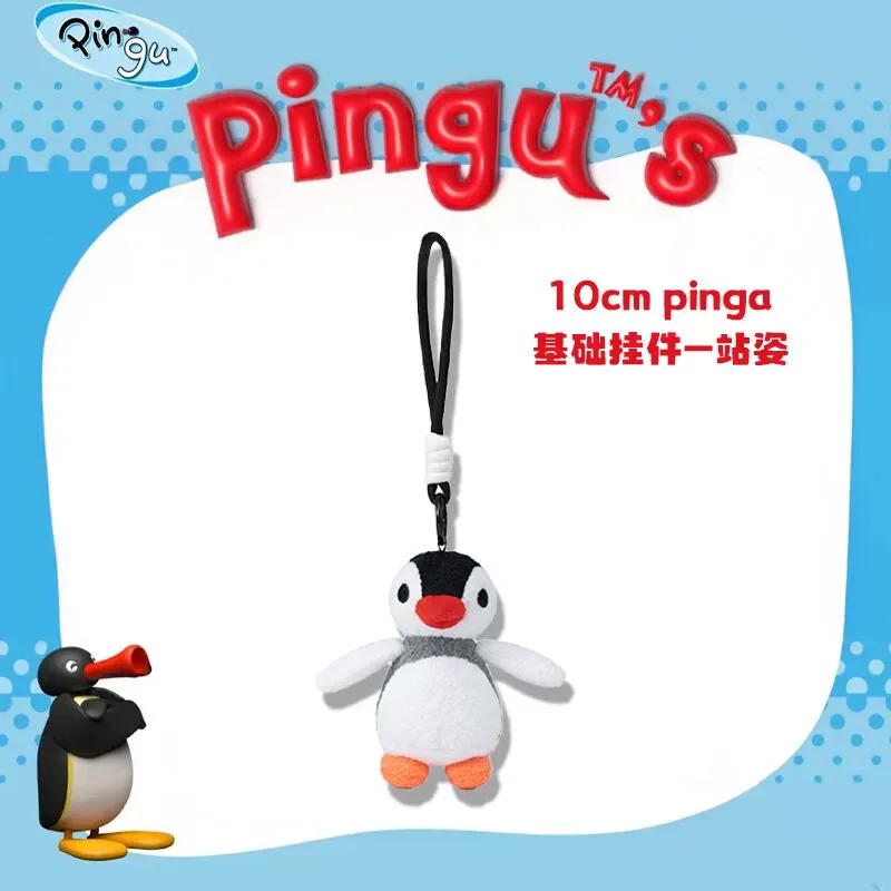 Pingu dos desenhos animados série de personagens animados brinquedos na moda bonito pelúcia animal boneca mochila pingente decoração periférica surpresa presentes