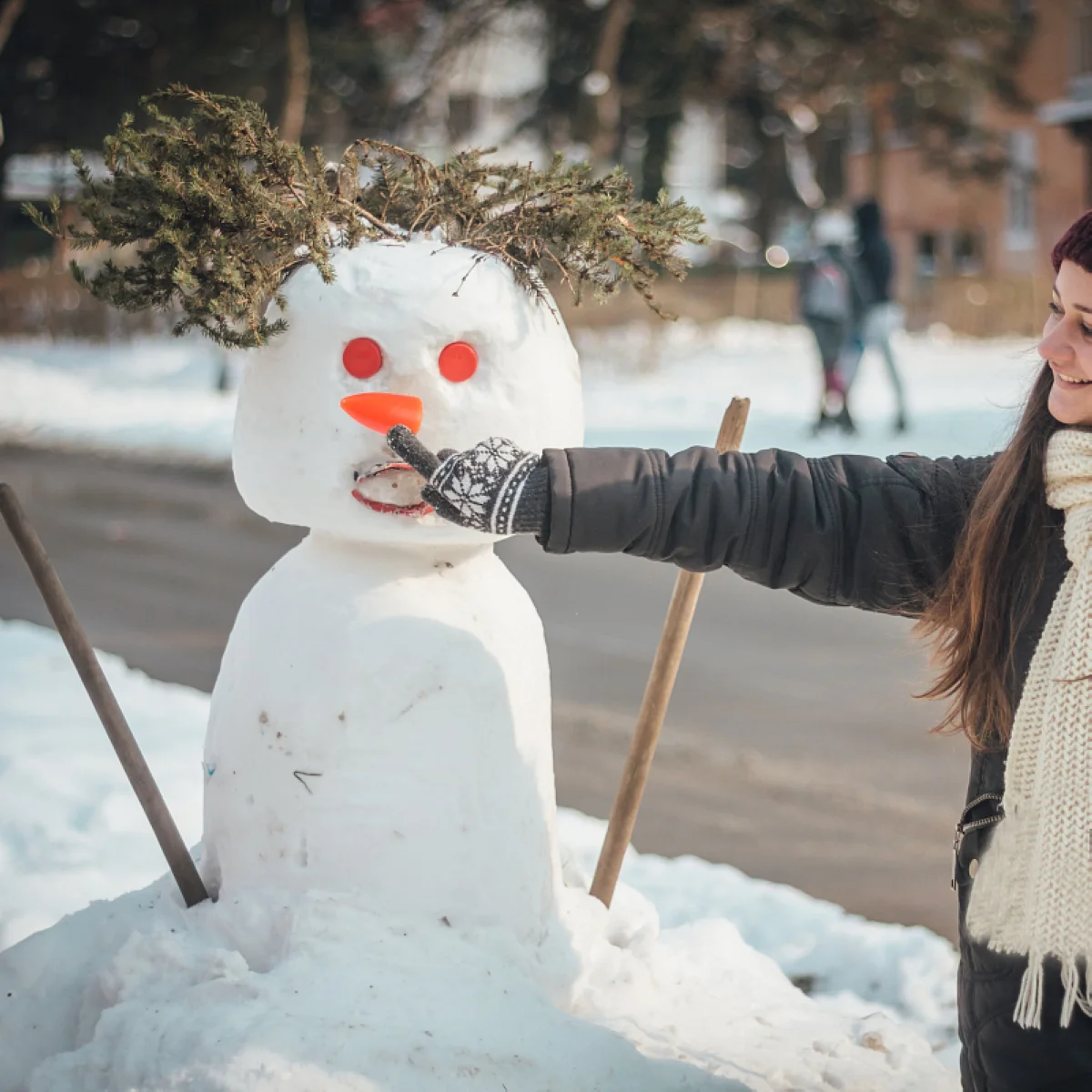 Jouet exécutif de Noël en plastique, bonhomme de neige antarctique, artisanat, mini ornements, kits de modèles, matériel de bricolage de Noël, hiver