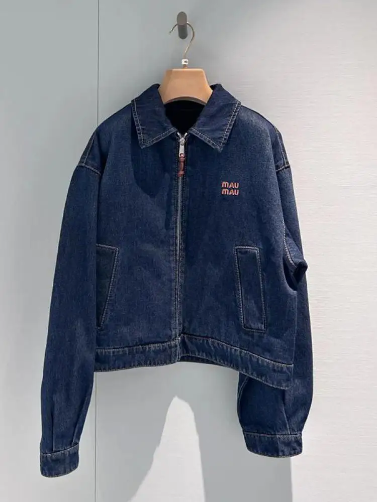 

2025 Fashion New Women's Wear For Girls Retro Washed Old Denim Jacket Loose Work Jacket For Women