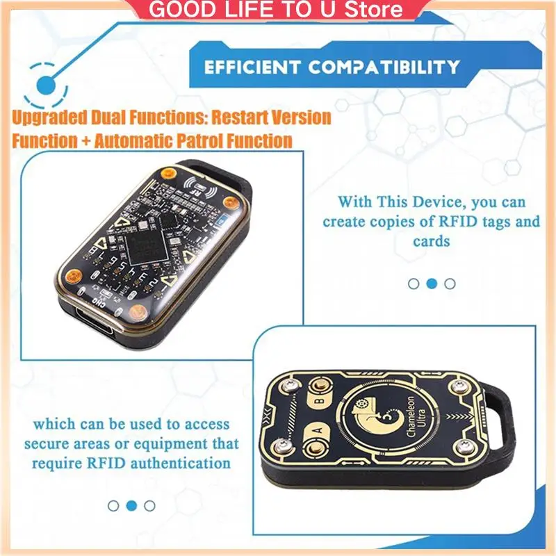 

Chameleon Ultra Smart Card Emulator+CUID Keychain RFID Smart Chip Reader 125K 13.56M Card Decode NFC Duplicator-ABGL