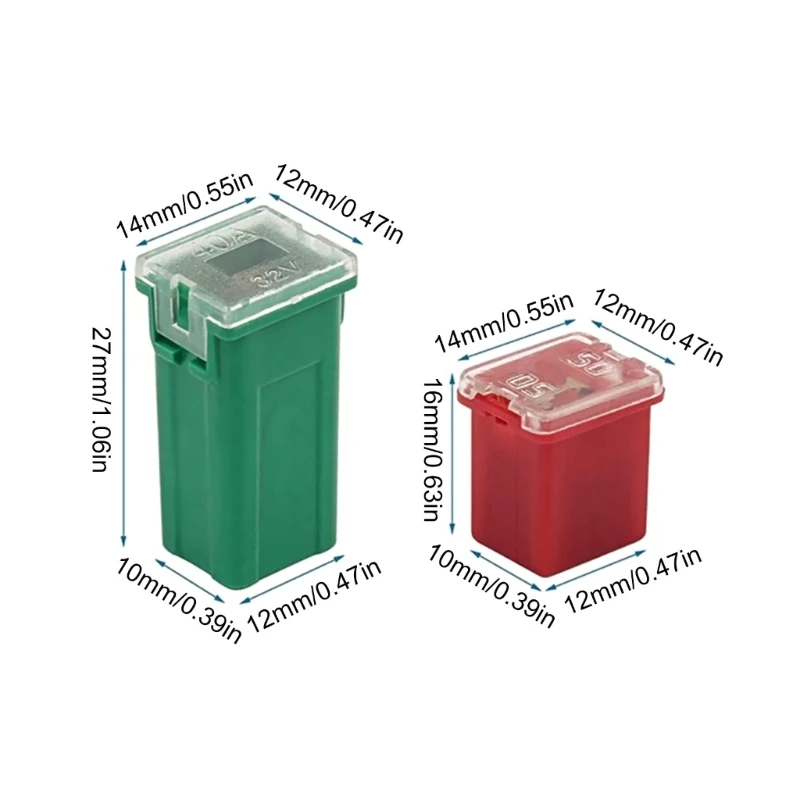 Kits surtidos fusibles para coche, 36 Uds., perfiles bajos y altos/estándar, fusibles en forma caja