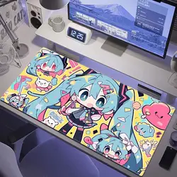 H-HATSUNE-MIKU Mädchen ins Flut große Gaming Laptop Computer Schreibtisch Matte Mauspad Maus Matte Notbook Mouse pad Gamer Mädchen Schlafzimmer