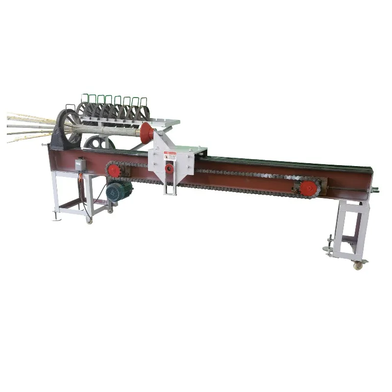 4.5 meters bamboo splitting machine, automatic bamboo breaking machine, bamboo slicing machine