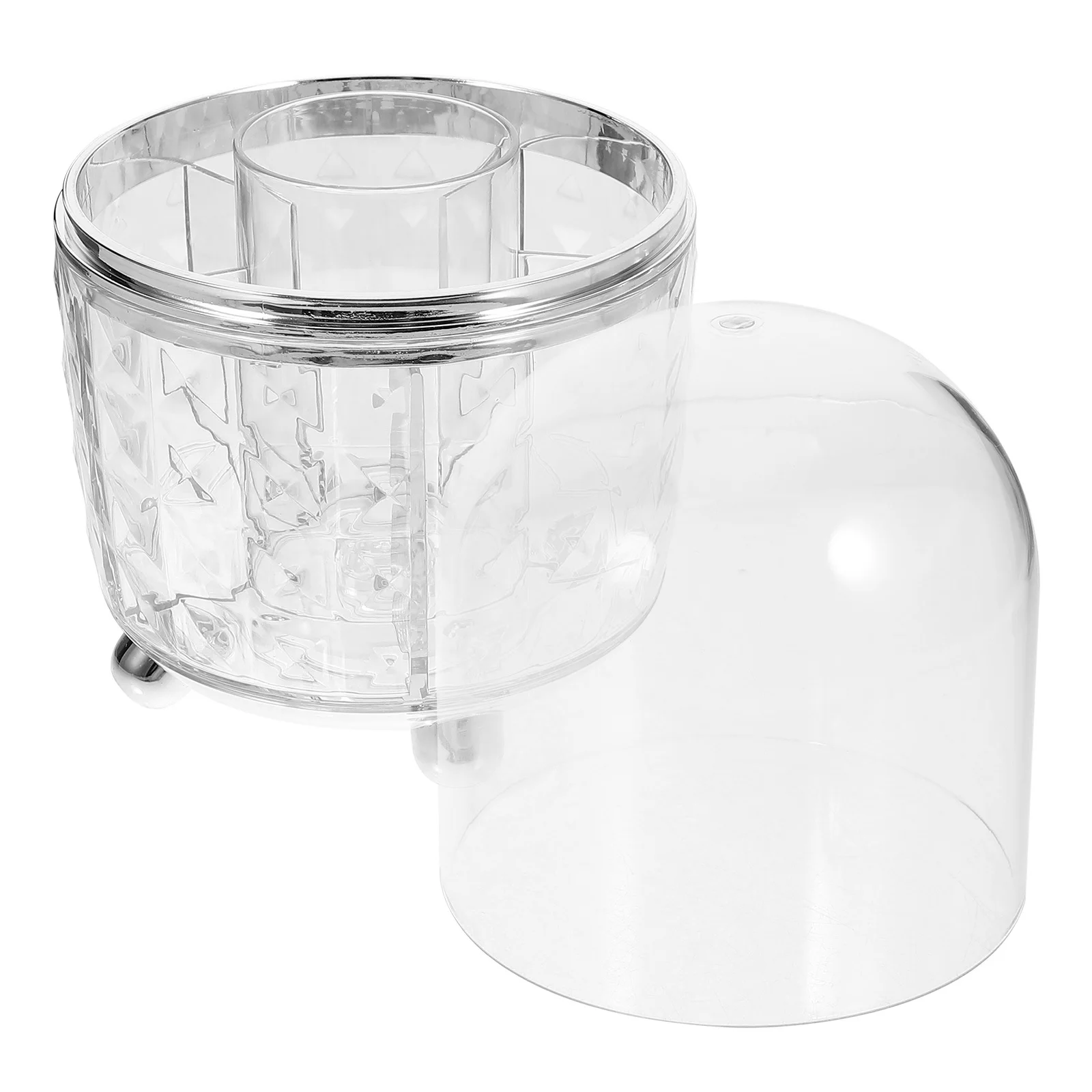 الدورية شفافة فرشاة للمكياج حامل غطاء المنظم واضح تخزين القلم كوب الغرور مكتب الحمام جعل حامل الفرش