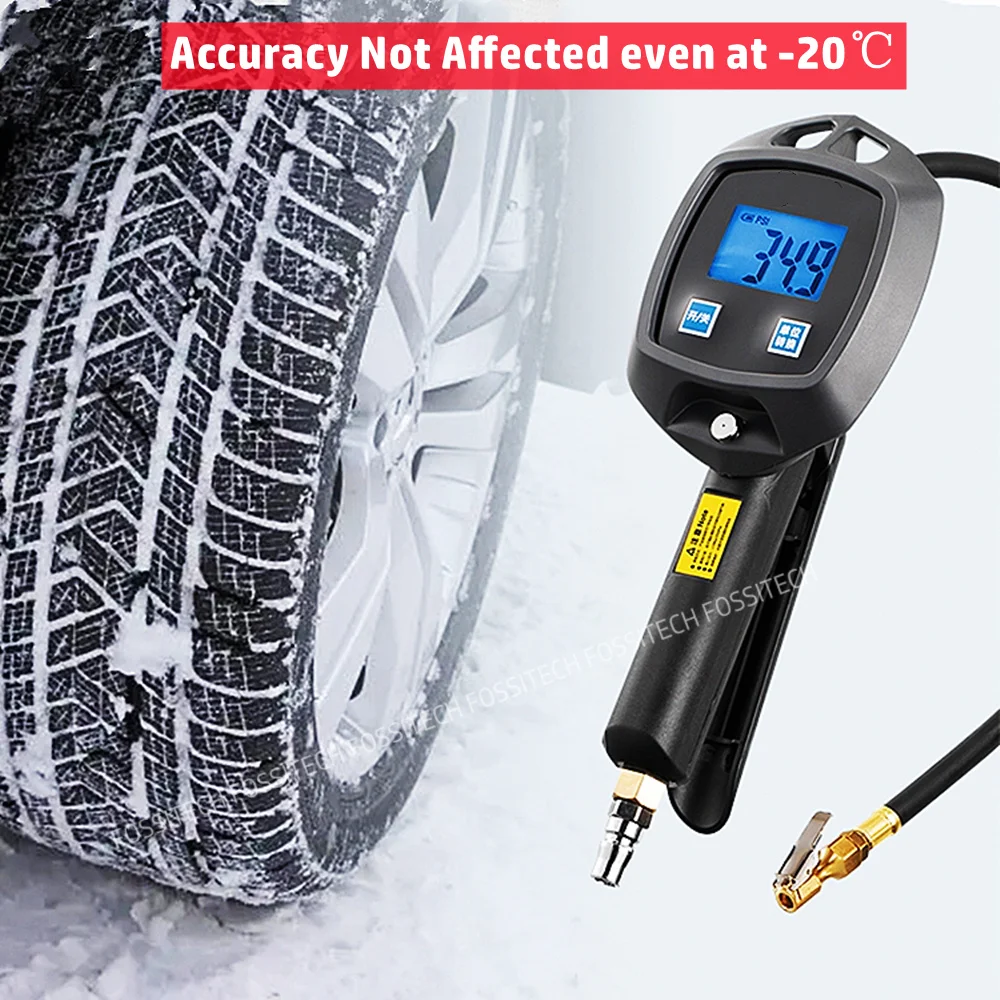 BW-E02 Digital Display Tire Pressure Gauge High-precision Monitoring Inflation Gun Car Tire Manometro For Car Truck Vehicle