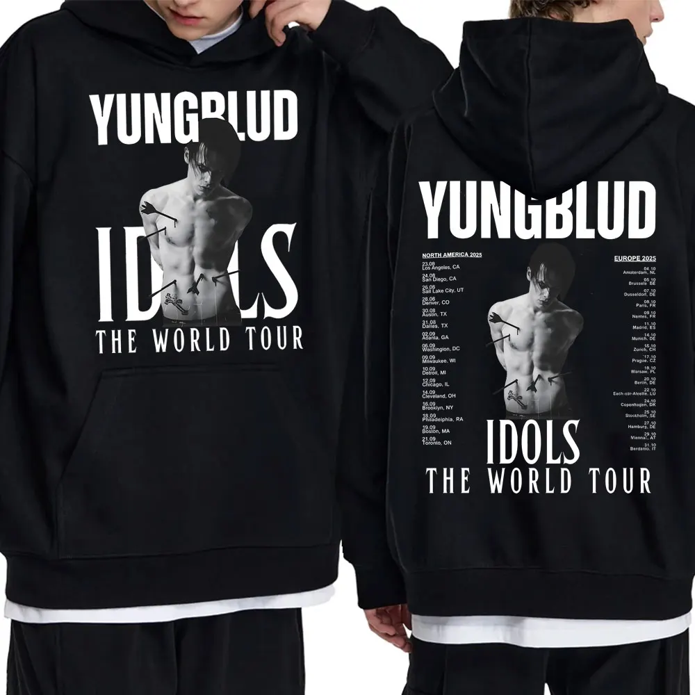 

Yungblud IDOLS The World Tour 2025 Hoodie Men Women Fashion Casual Rock Hooded Sweatshirt Men's Oversized Pullover Streetwear