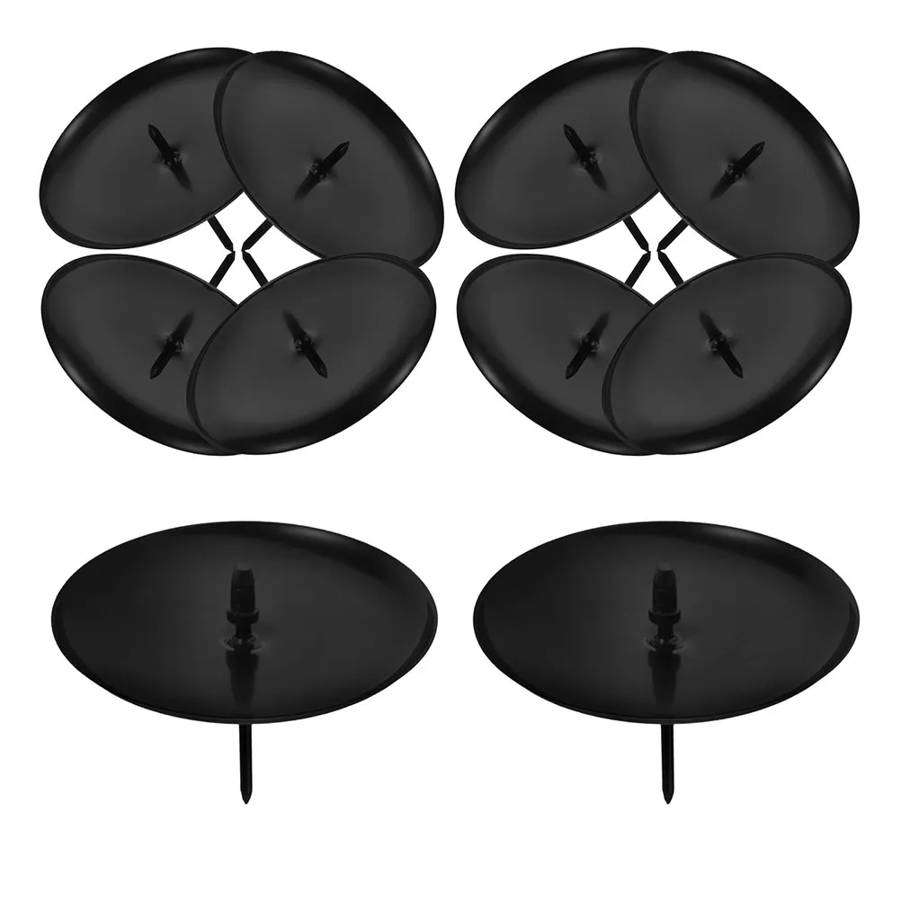 10Pcs Xmas Wreath Plate Metal Fixator Pillar Candlestick Holders Dining Table Centerpiece Decor Tealight Stand view 3