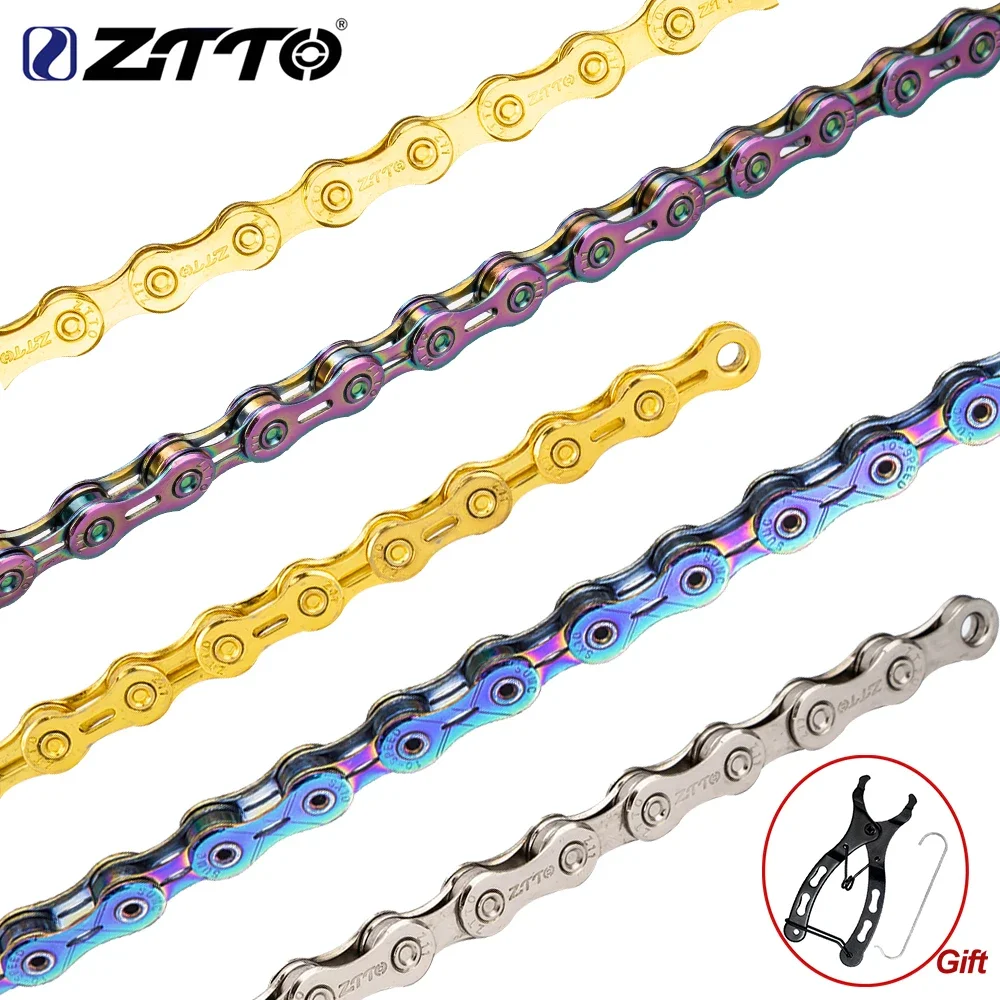 ZTTO MTB Road Bike Chain 1/ 8/ 9/10/11/12 Speed Chain 9s 10s 11s 12s Bicycle Chain And Master Missing Link 106L 116L 126L