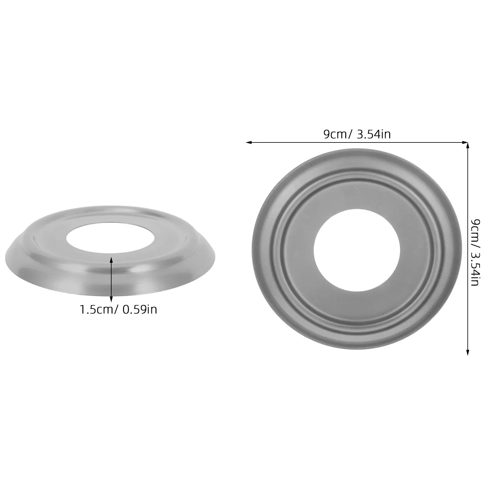 1Set Metal Tub Spout Cover Ring Stainless Steel Pipe Flange Trim Plate Bathroom Faucet Cover Tub Spout Wall Plate Outlet