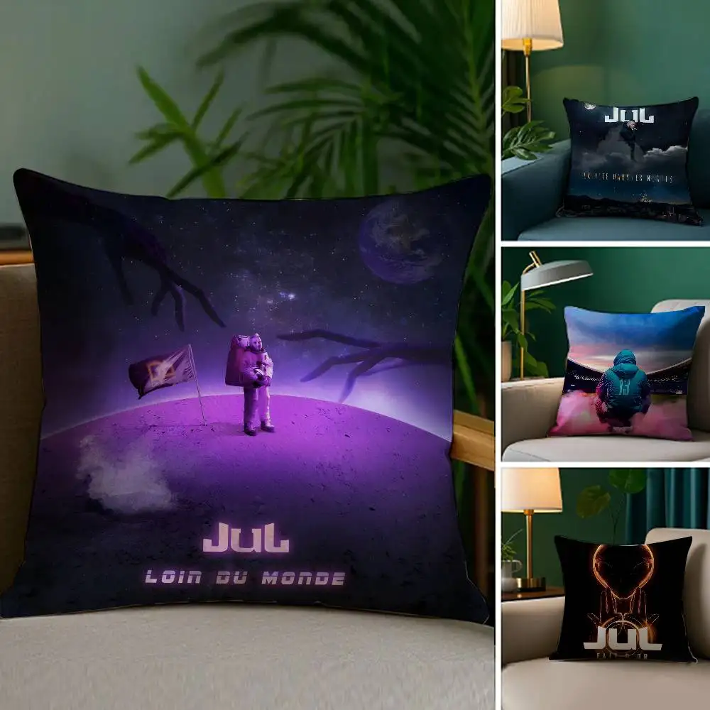 

Rapper J-JuLS HIP HOP Pillow Case Soft Plush Fabric Double Sided Print Decorative Home Living Room Gift Cushion Cover