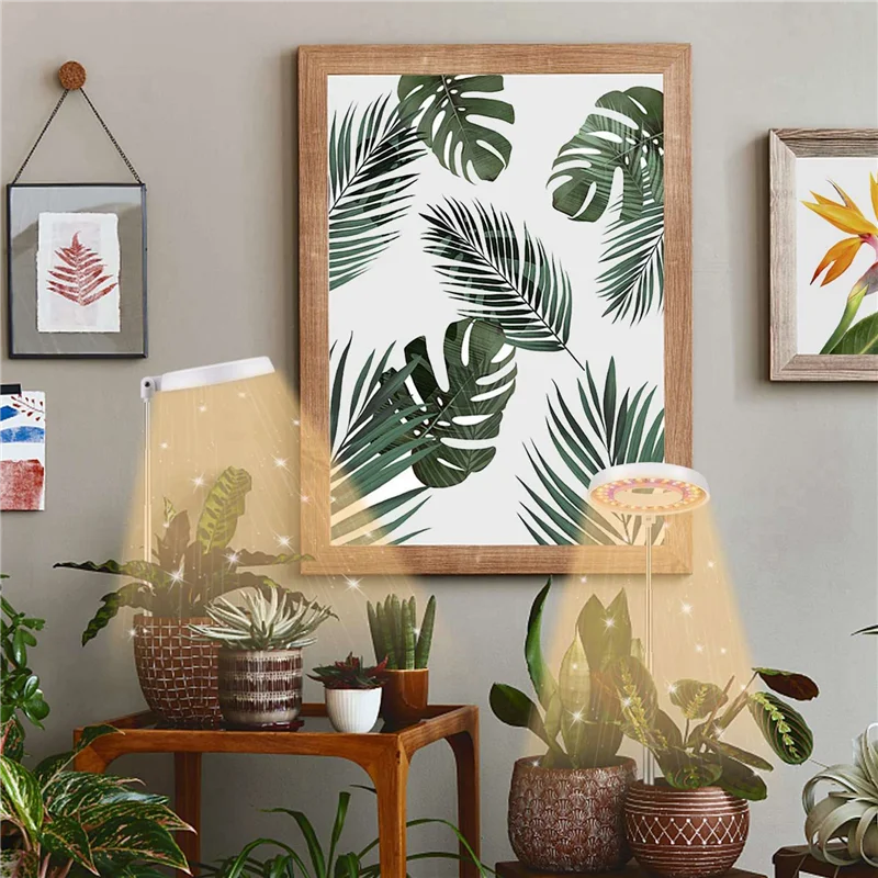 LICE-2X светодиодный светильник для выращивания растений, лампа Halo для выращивания комнатных растений, автоматический таймер 4/8/12/18 часов, для суккулентов бонсай, маленьких растений