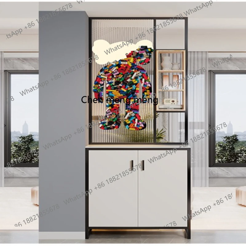 Living room Changhong tempered art painting screen partition modern simple door entrance cabinet